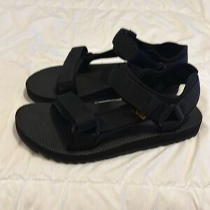 Teva Men's Black Adjustable Strap Sandals